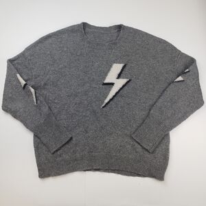 Rails Virgo wool cashmere lightning bolt sweater Gray